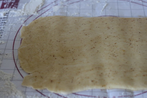 Brush the dough with browned butter
