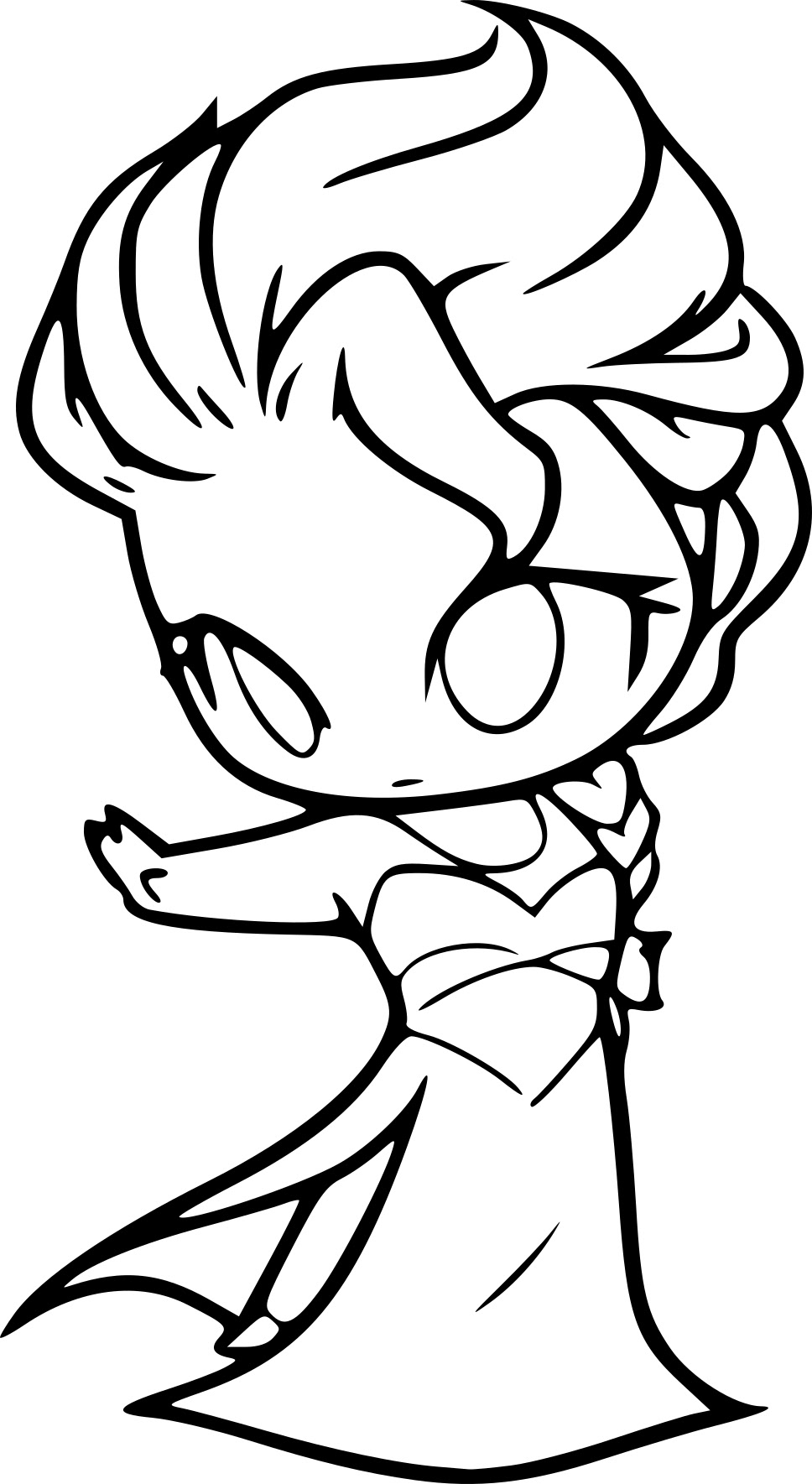 Dibujos De Princesas Disney Kawaii Para Colorear - chiqui pedia