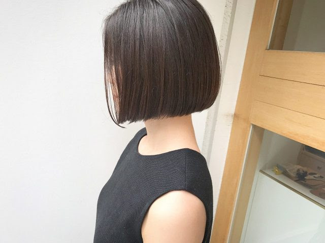 世界のすべての髪型 ラブリーストレート 切り っ ぱなし ボブ 韓国