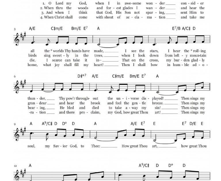 How Great Thou Art Lyrics And Chords Key Of A / Joey + Rory "How Great