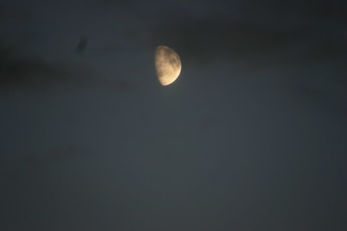 The Moon Against a Dark Sky