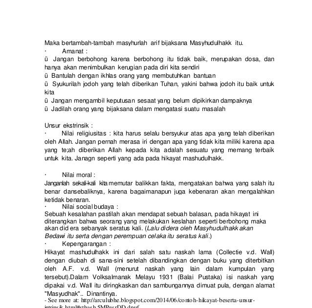Contoh Soal Tentang Hikayat
