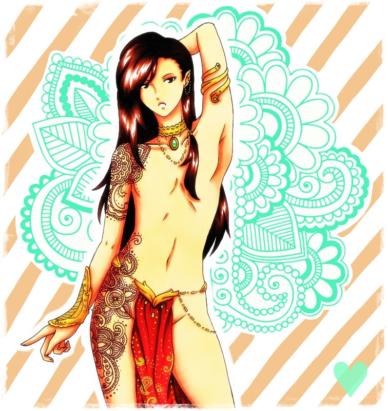 Anime Belly Dancing : Typically, a woman who wears a midriff revealing