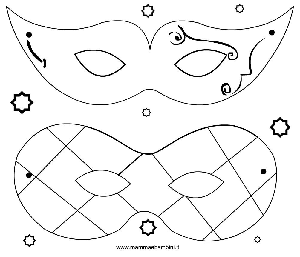 Maschere Di Carnevale Da Disegnare Stampae Colorare
