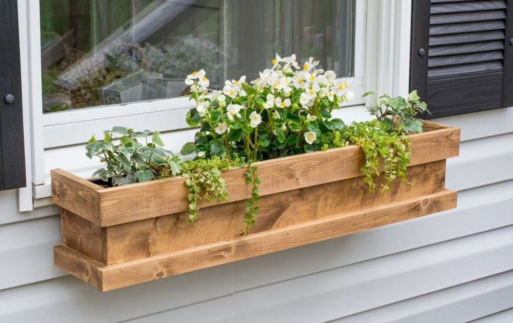 Wood Window Box Planters - Home Decor