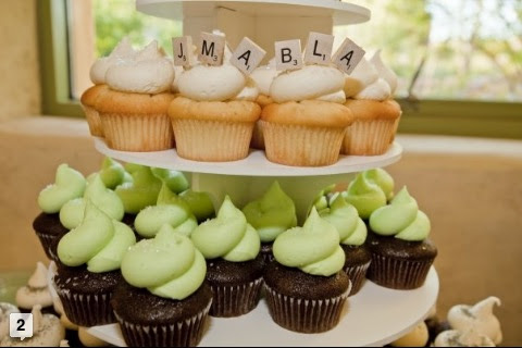 Scrabble Wedding cupcakes!