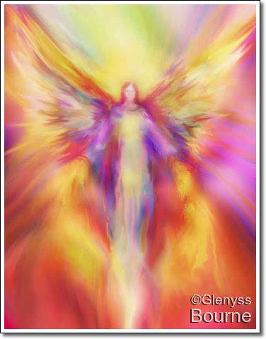 Angel of Light, Compassion and Healing, Archangel Uriel painting