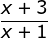 \frac{x+3}{x+1}