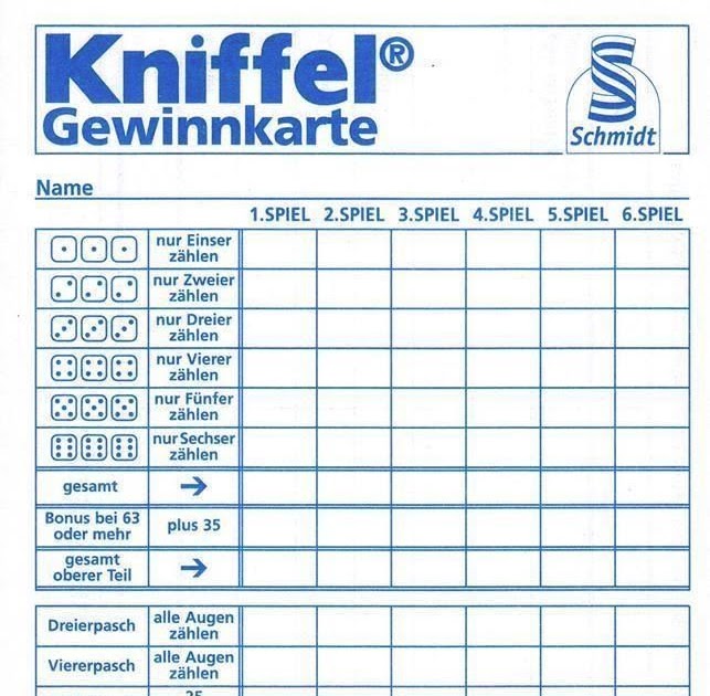 Kniffelzettel Ausdrucken : Kniffelzettel Ausdrucken : Kniffel Vorlage