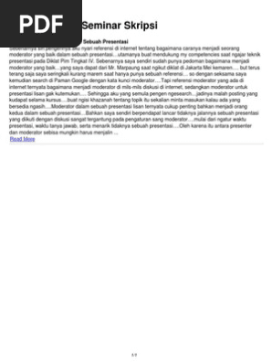 Kata Pembuka Seminar Proposal Himpunan Soal