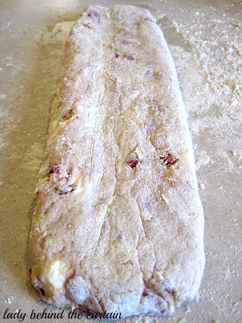 Strawberry Cheesecake Scones - Lady Behind the Curtain