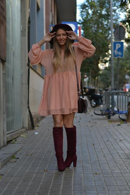 SALMON BABYDOLL DRESS SALMON BABYDOLL DRESS