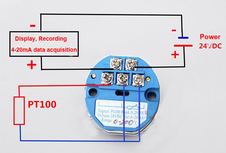 Rtd pt100 3 wire connection