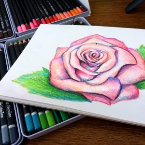 Un Peisaj Cu Trandafiri In Creion / Desen - Trandafir - Un ...