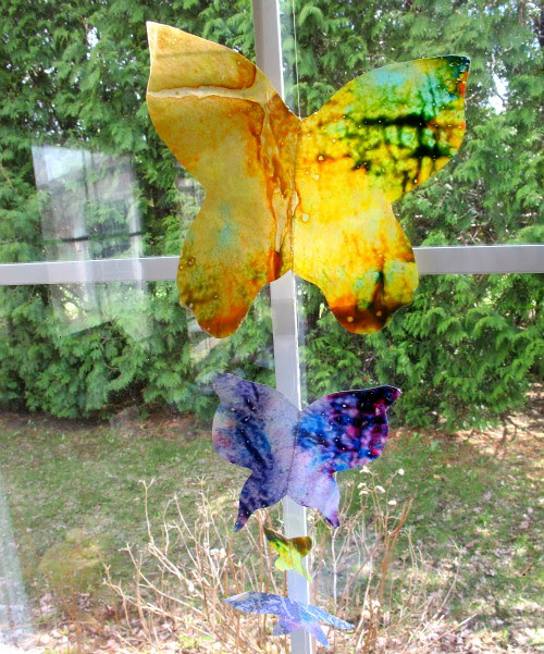 stained glass butterflies