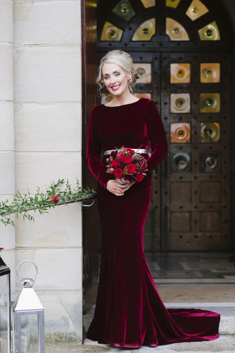 Red Velvet Bridesmaid Dresses Wedding Galery