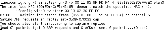 Injection of packets to a wireless network