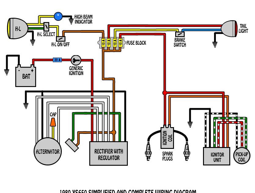 Yamaha Xs650 Wiring Harnes Diagram : TC Bros. 1980-84 Yamaha XS650