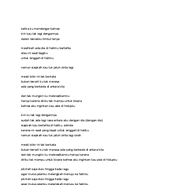 Lirik Lagu Hivi Siapkah Kau Tuk Jatuh Cinta Lagi Chord - Dunia Belajar