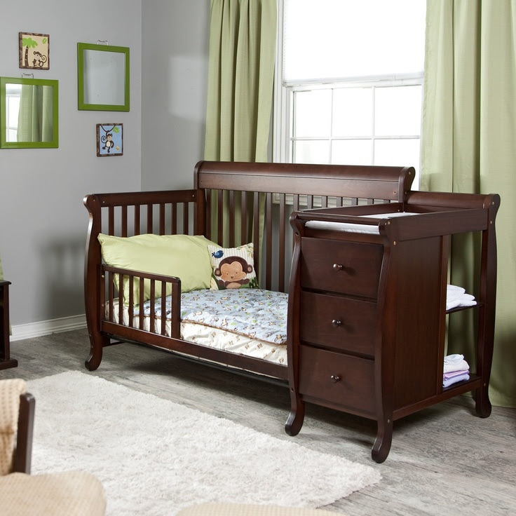 Baby Crib With Changing Table And Dresser Attached Baby Cribs 2016