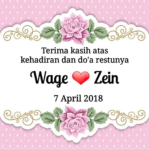 Download Template Kartu Ucapan Terima Kasih Souvenir Pernikahan