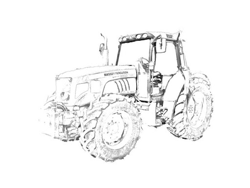 Kleurplaat Tractor Deutz