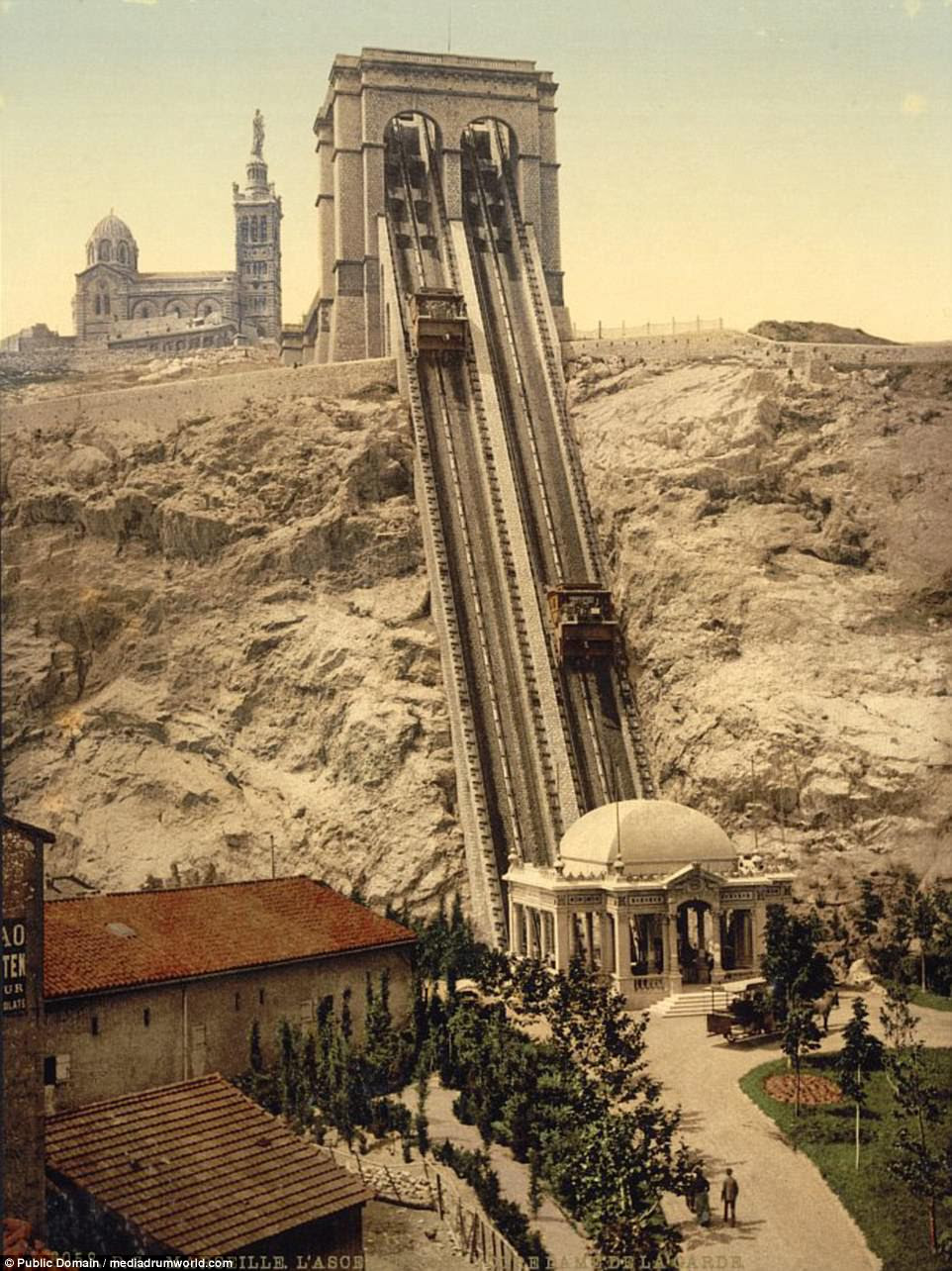 Paris is not the only city documented in the collection of pictures. They also show Marseille on the south coast and this cable railway