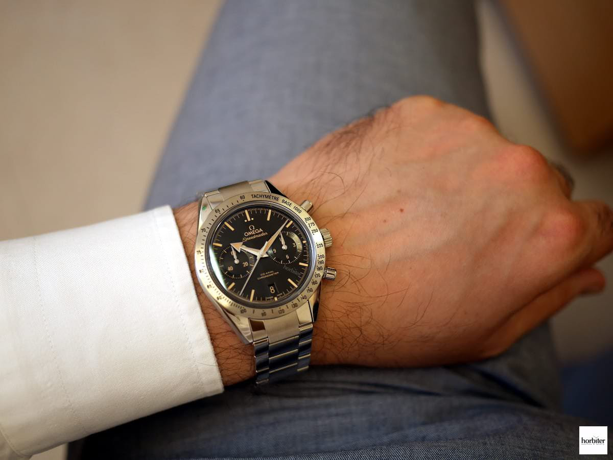 omega speedmaster moonwatch on wrist