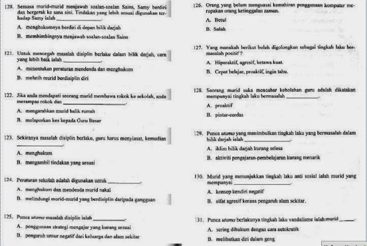 Contoh Soalan Insak Perguruan - Terengganu s