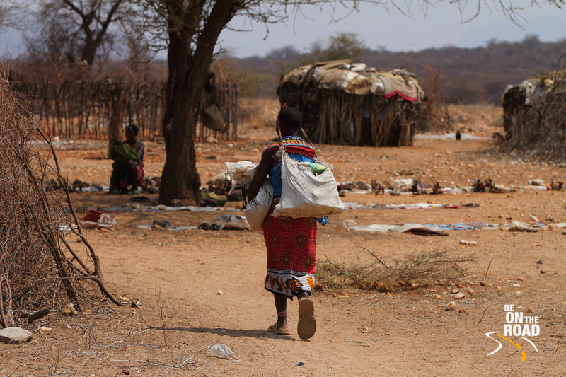 Women work much harder than the men in the Samburu community