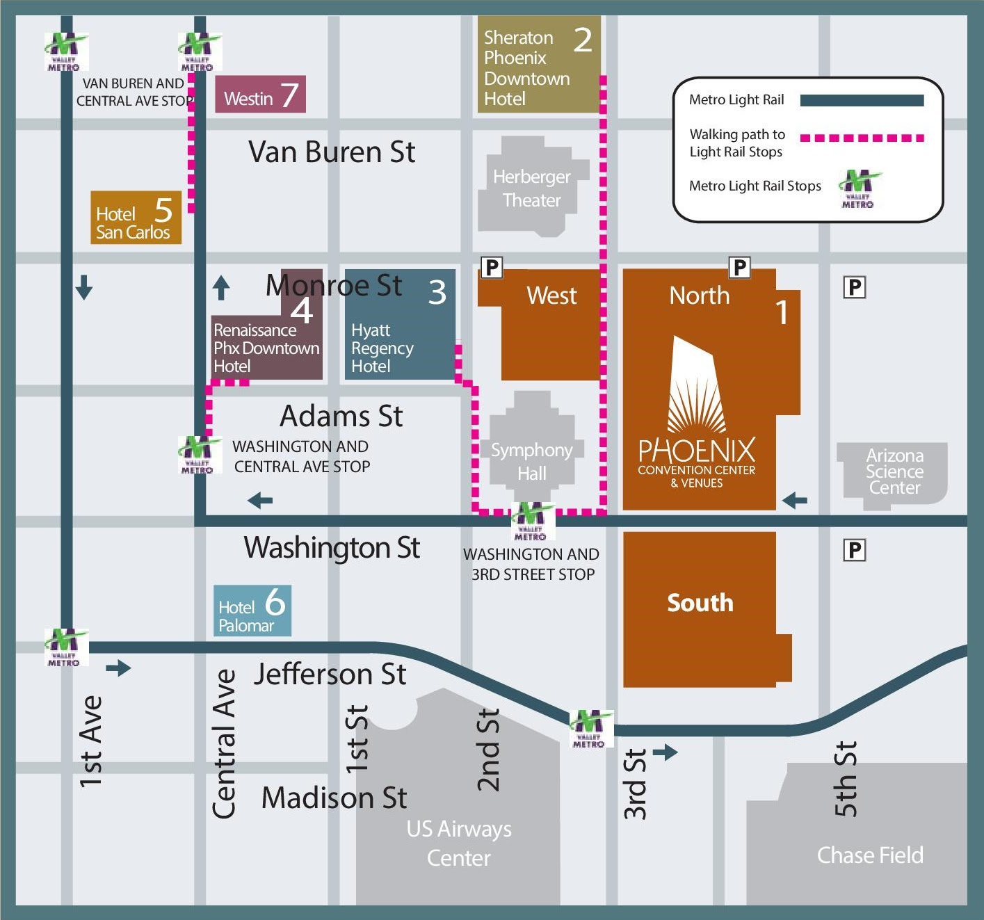 Map Of Downtown Phoenix Restaurants