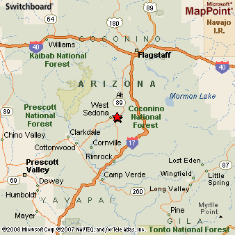 Map Of Sedona Az Area