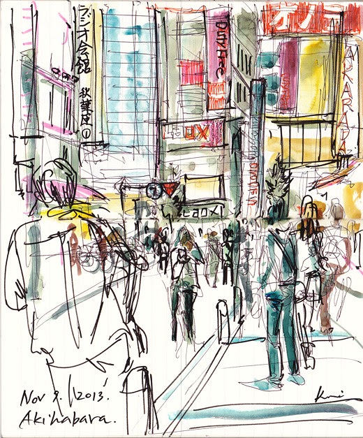 Akihabara electric town | Urban Sketchers