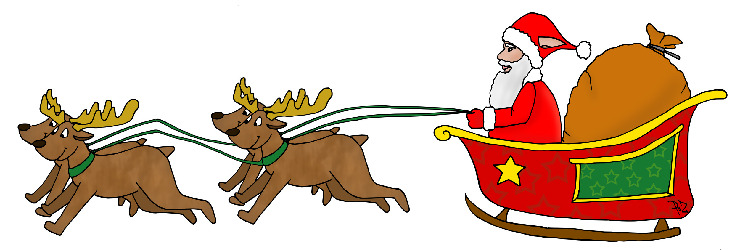 Traineau Pere Noel Dessin - Coloriage : Traîneau du Père Noël - Petit