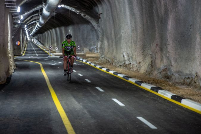New Cycling tunnel in Jerusalem