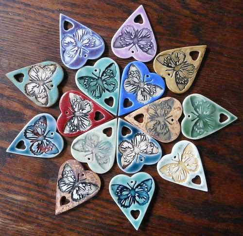 Butterfly Love - Porcelain Jewelry Components
