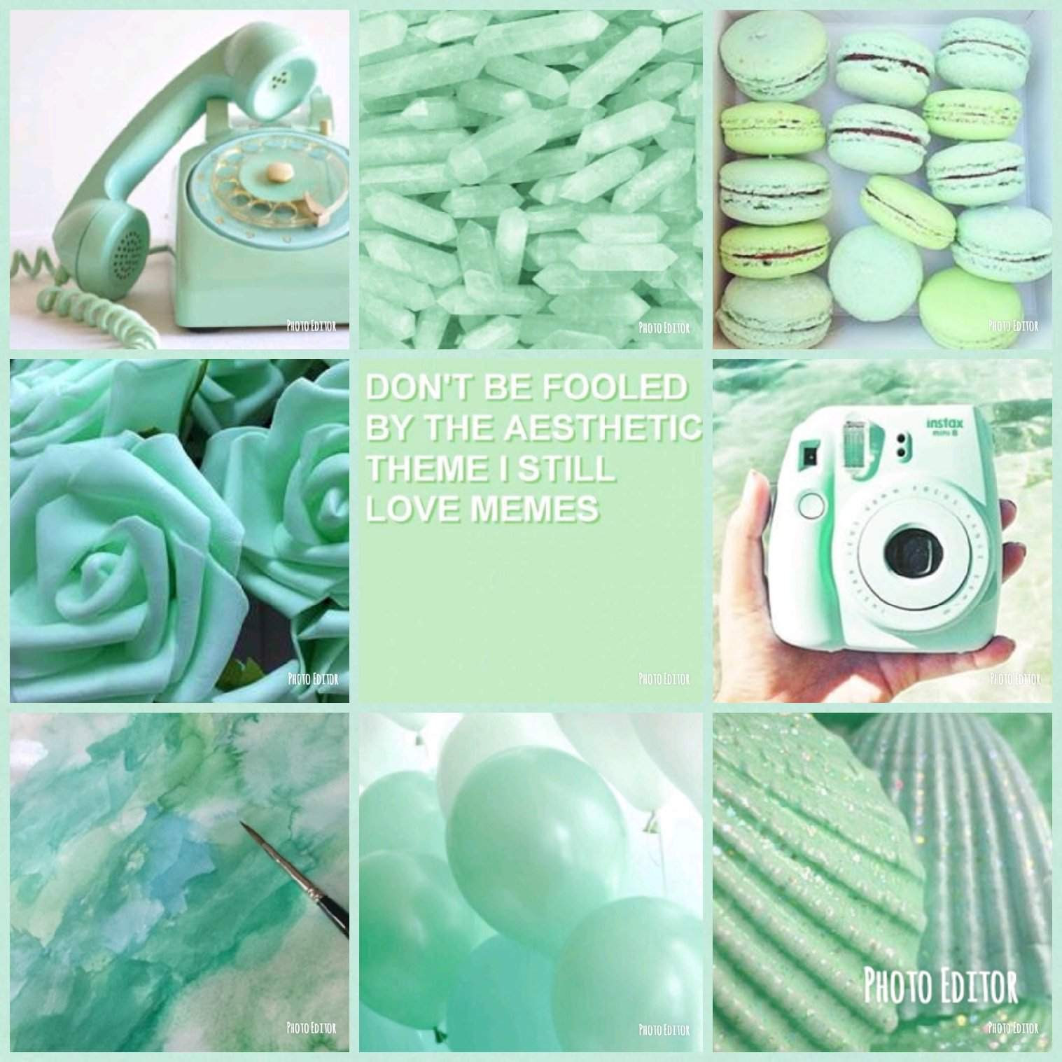 Mint Green Aesthetic Collage Wallpaper Laptop - bmp-beaver