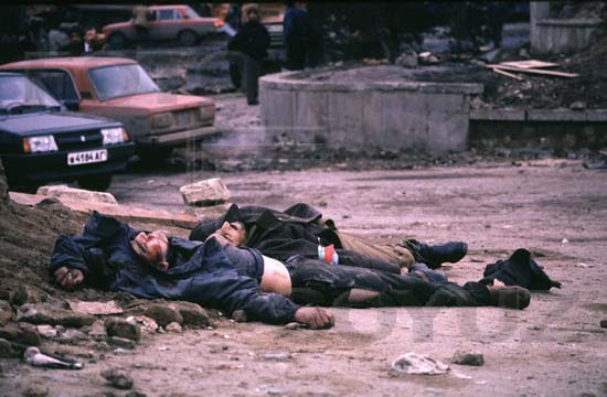 Baku citizens killed on the streets. Photo: Victoria Ivleva