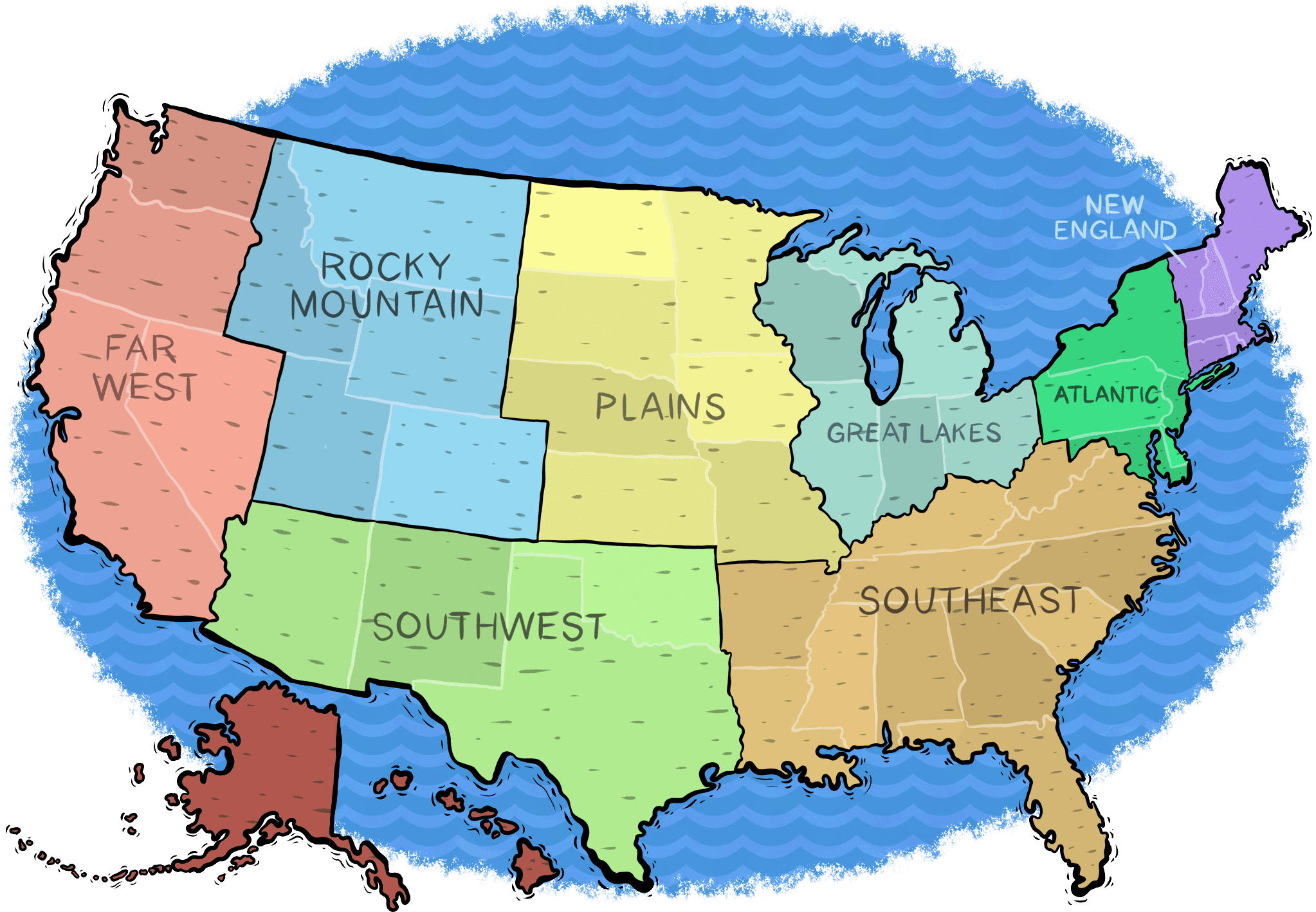 Us Map. United States Map. USA Map West. Дальний Запад США карта. Far english
