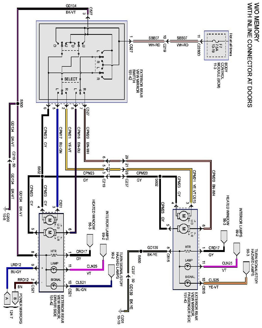 2011 Ford F150 Mirror Wiring Diagram - Wiring Diagram