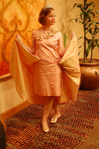 Pink and gold 1923 dress