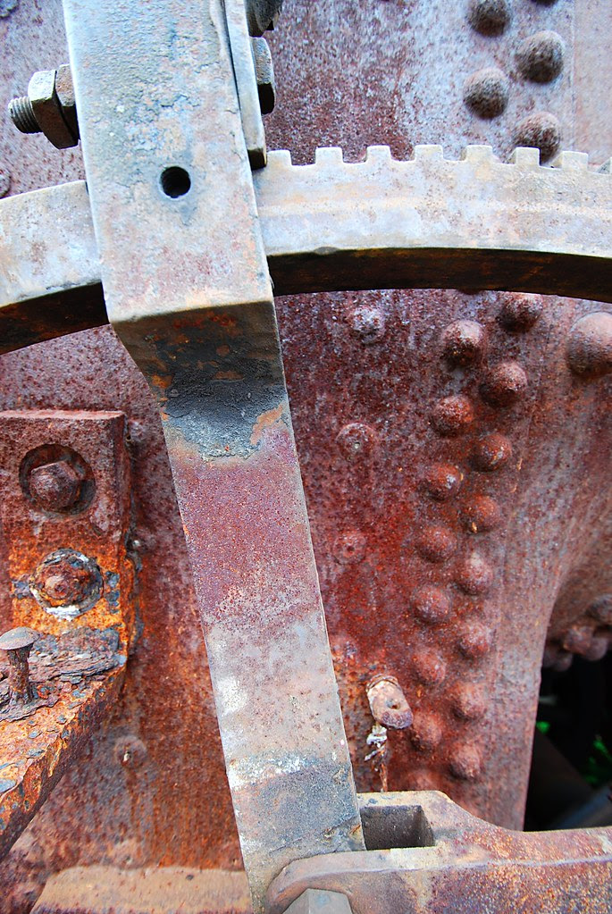Old rust and iron on a Quincy engine.