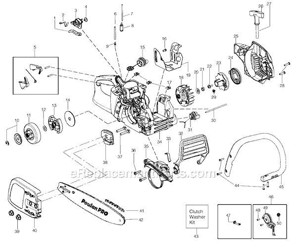 Craftsman 40cc chainsaw fuel line diagram