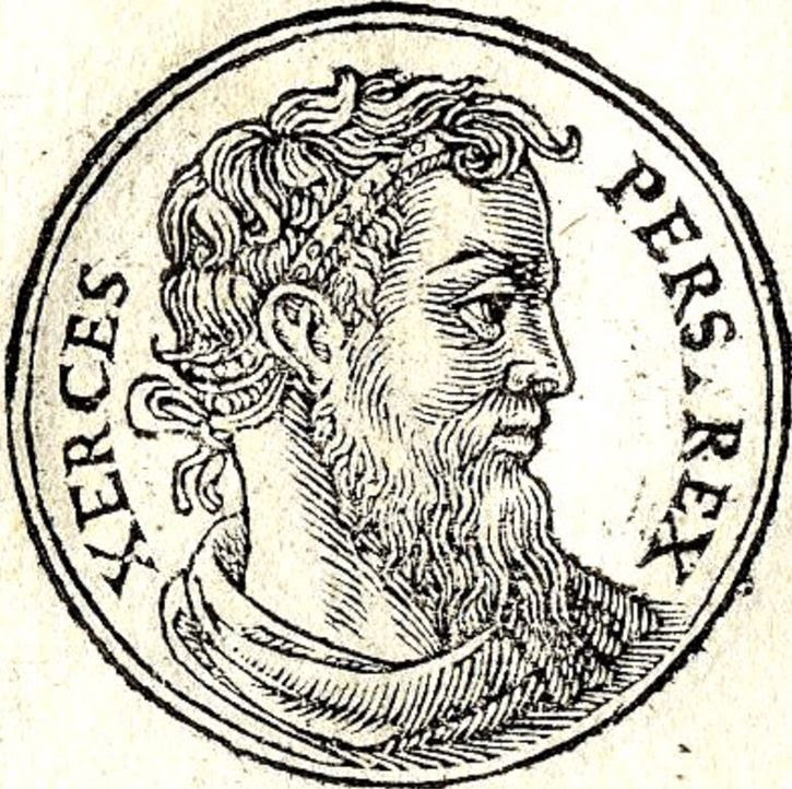 moneda con el rostro de jerjes