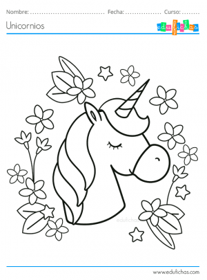 Colorear Imprimir Coloring Unicornio Dibujo - imagen para colorear