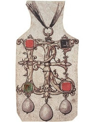 Pendant designed by Holbein of Henry VIII and Jane Seymour's initials