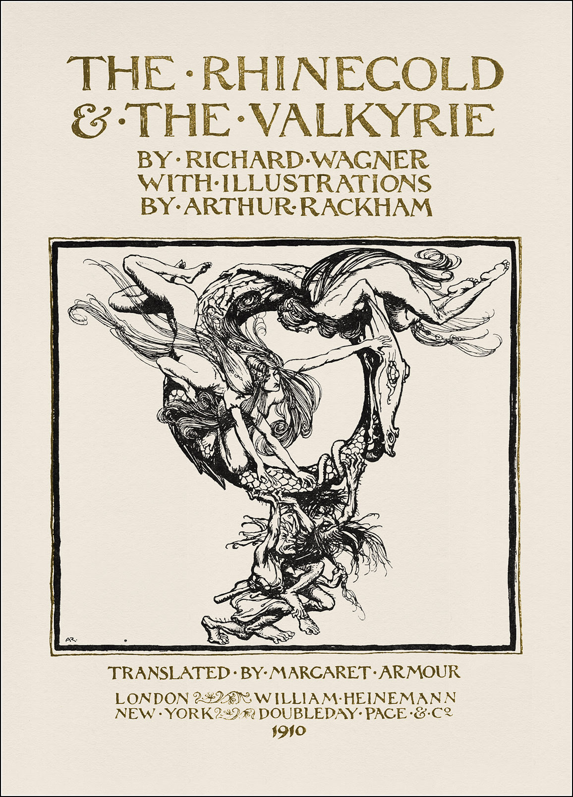 Arthur Rackham. The Rhinegold & the Valkyrie