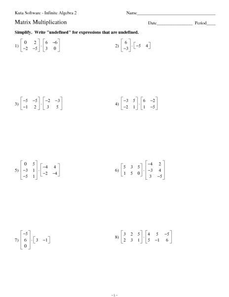 Adding And Subtracting Matrices Worksheets - William Hopper's Addition