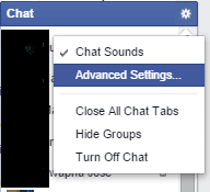 Chat advanced settings facebook