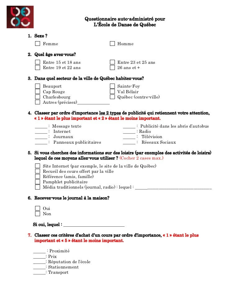 Exemple De Questionnaire Sur Le Harcèlement Scolaire